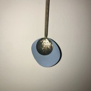 Beautiful Long Gold and Blue Necklace